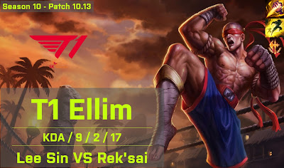 T1 Ellim Leesin JG vs TLN River Reksai - KR 10.13