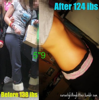 before and after thinspo real girl