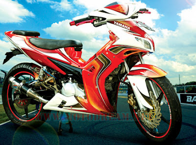 modifikasi warna jupiter mx merah  paling bagus