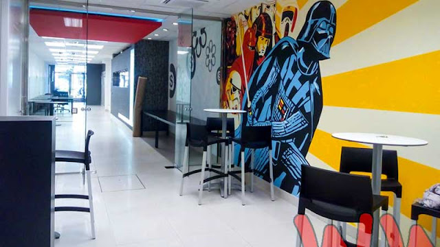 Graffiti de Star Wars en oficinas de Inbenta