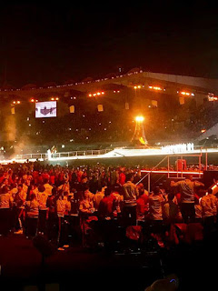 THE FLAME OF HOPE WAS OFFICIALLY LIT IN THE PLATFORM OF OPENING CEREMONY.