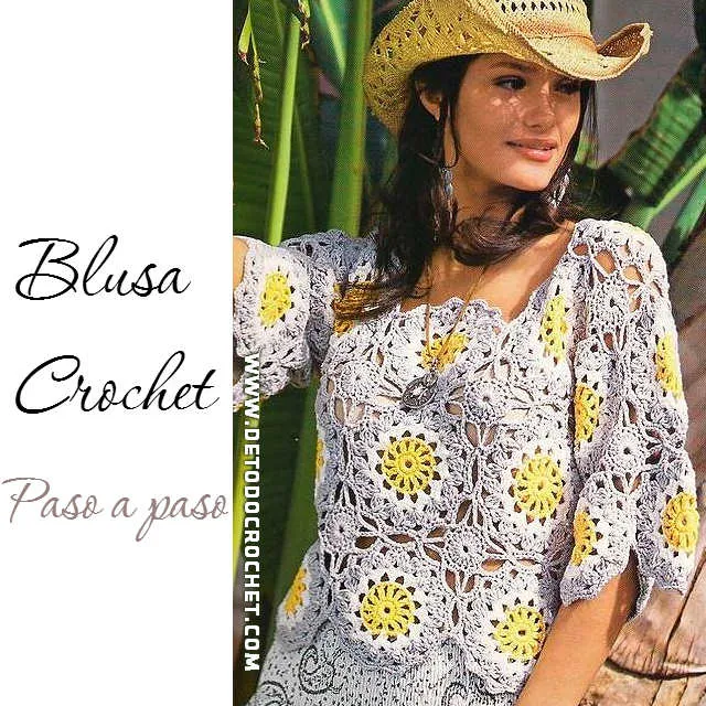 Aprende a tejer blusa crochet