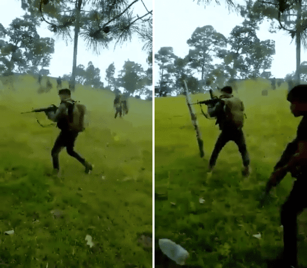 Así entrenan a los niños sicarios de La Familia Michoacana en campo abierto y vestidos como Militares