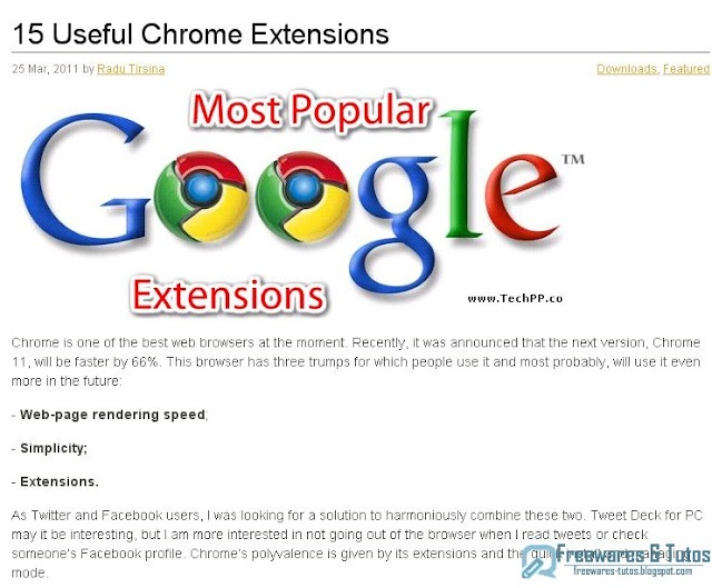 15 extensions utiles pour Google Chrome