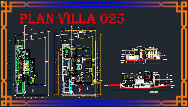 025 Télécharger Plan AutoCAD Villa 