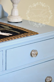 Annie Sloan Louis Blue and crystal knobs...she looks so pretty now!