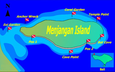 Map of Menjangan Island