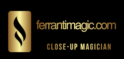 logo representing The Magic of joe Ferranti. Boston Close-Up Magician.