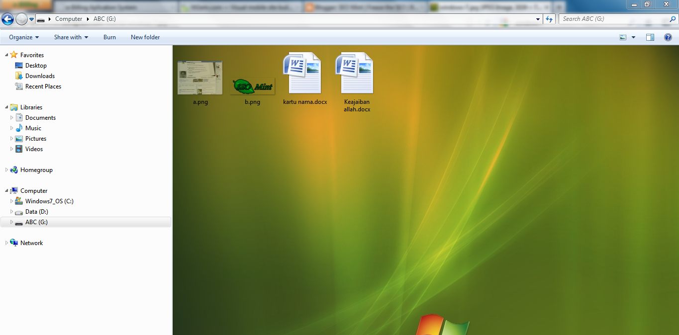 Cara Membuat Background Folder atau Flashdisk di Windows 7