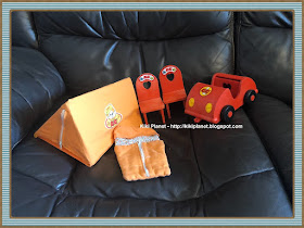 kiki monchhichi vintage voiture chaise camping