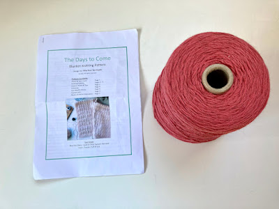 The Days to Come Knitting Pattern and a big cone of Salmon pink yarn