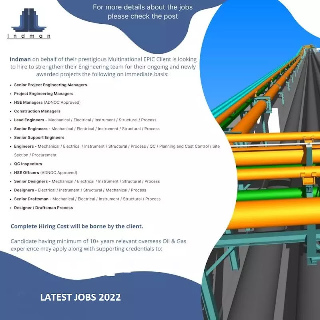 Indman looking to hire Multinational EPCM companies