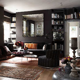 Beautiful black living room