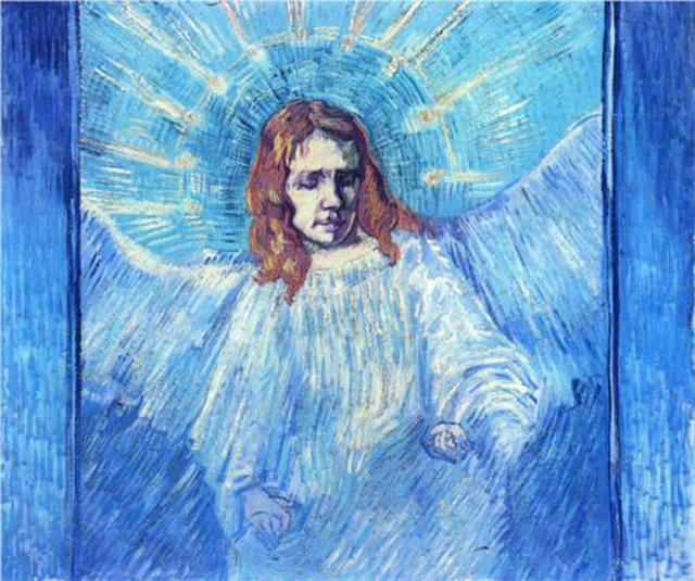 Vincent Van Gogh Head of An Angel After Rembrandt
