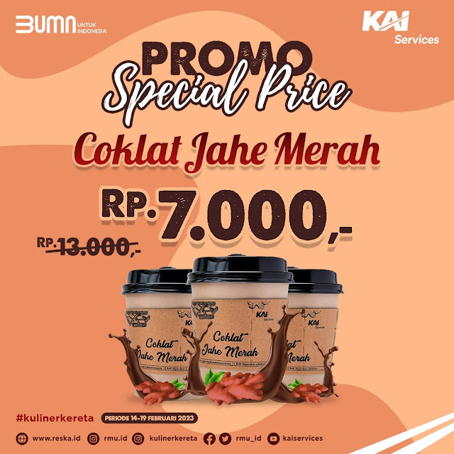 Promo coklat jahe cuma 7000 sampai 19 Februari 2023