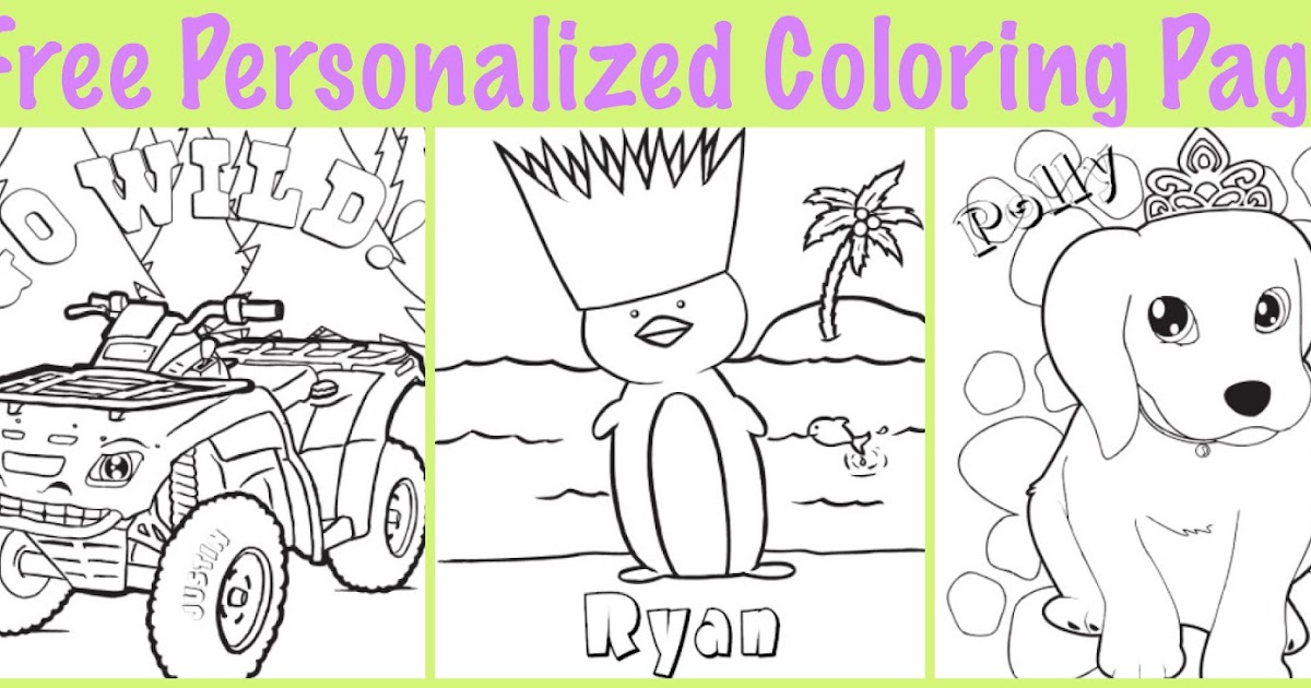 Customized Coloring Pages Coloring Pages