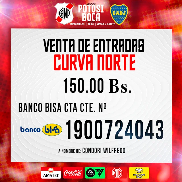 Como comprar las Entradas para el Nacional Potosi vs Boca Juniors