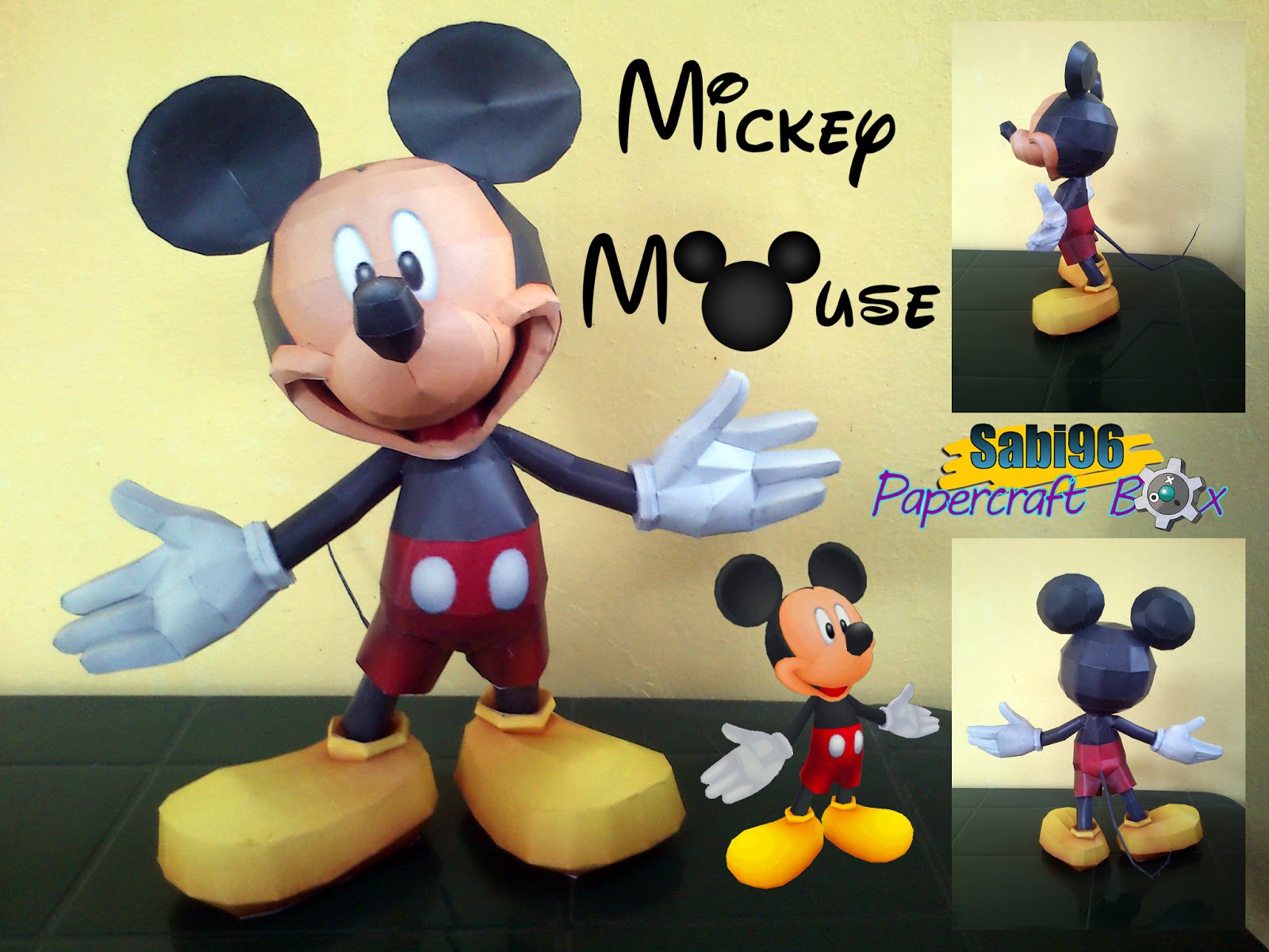 Mickey Mouse Paper Model