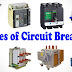 Types of circuit breakers