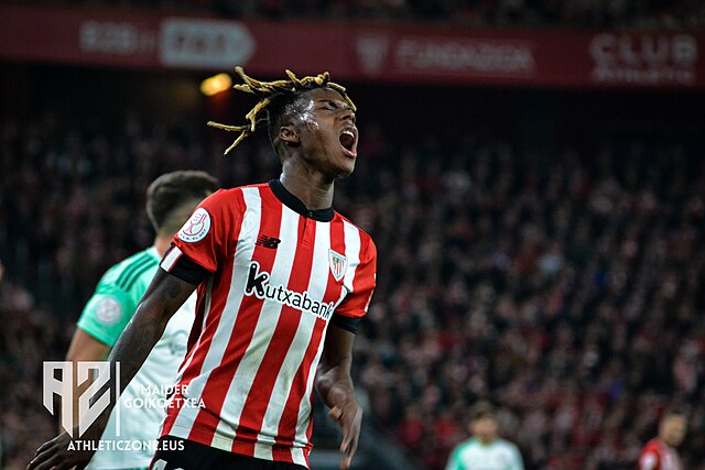 Nico Williams playing in Athletic Club Bilbao