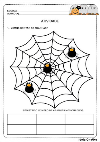 Apostila Matemática com Atividades Numerais Dona Aranha