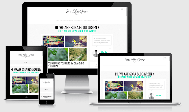  Sora Blog Green is the template the new app which is very awesome for personal Blogging Sora Blog Green Responsive Blogger Template Free Download