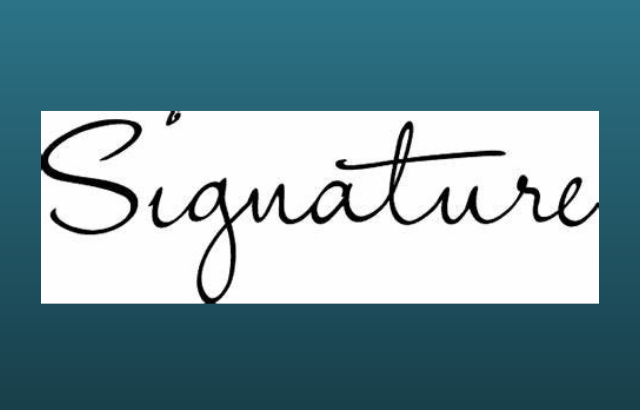 What is an acceptable signature according to professionals