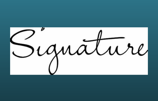  What is an acceptable signature according to professionals?