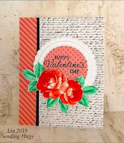 Sunny Studio Stamps: Everything's Rosy Fancy Frames Customer Card Share by Lin Brandyberry