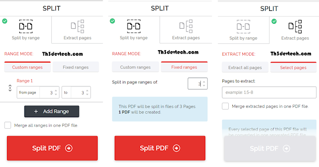 اداة Split PDF