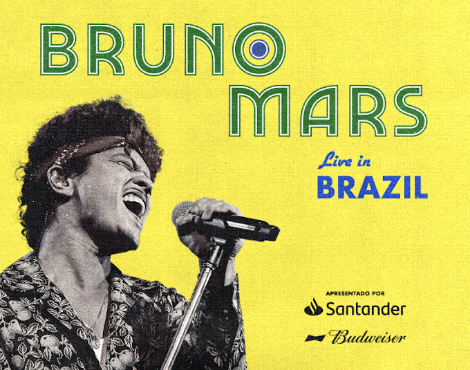 Bruno Mars anuncia quatro shows no Brasil; Confira datas, locais e serviço completo!!