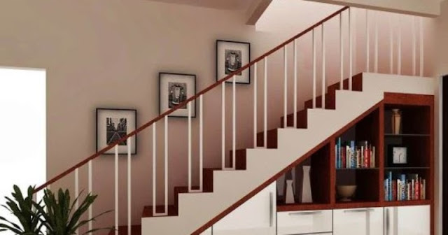 Staircase cabinets for furniture or other minimalist decorative items