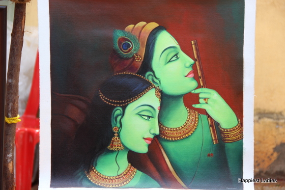 oil painting radhe krishna