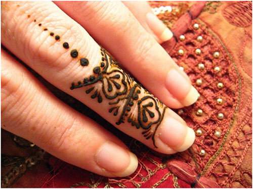 Contoh Gambar  Motif Henna di  Jari  Contoh Gambar  Henna