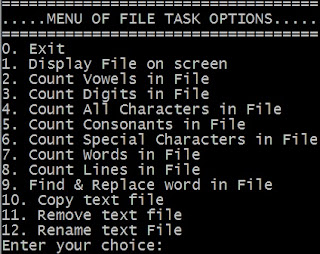 Many Tasks related to Text File using Class n C++