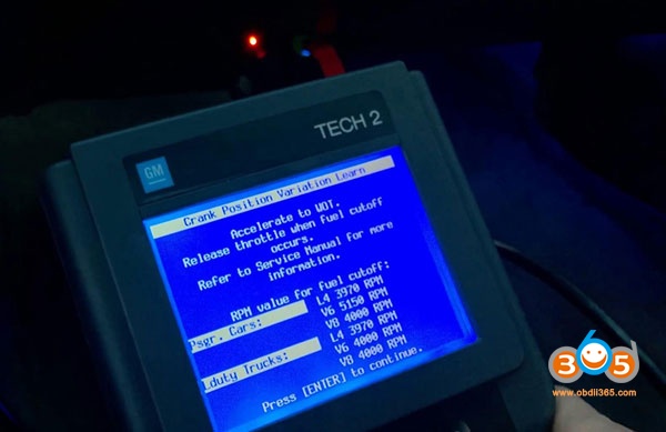 gm-tech2-Crankshaft Position Variation Learn -17