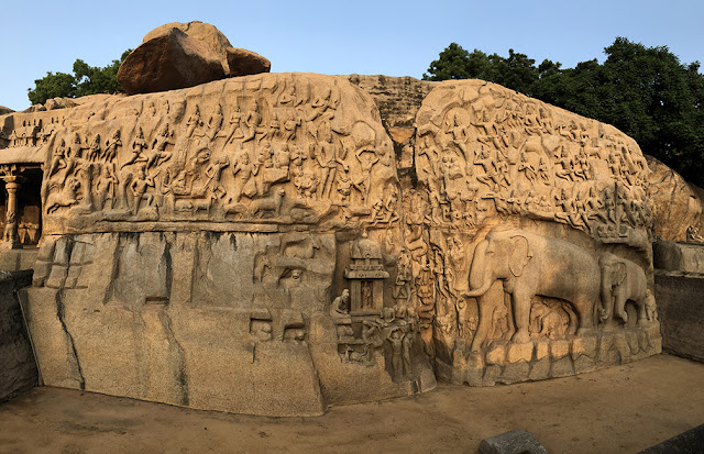 arjunas penance photo UNESCO Mahabalipuram Tamil Nadu