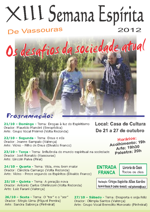 XIII Semana Espírita Vassouras 2012