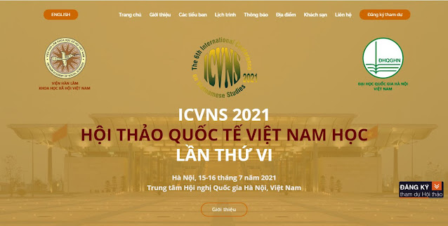 HỘI THẢO QUỐC TẾ VIỆT NAM HỌC LẦN THỨ VI ICVNS 2021