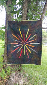 Firework modern quilt using Island Batik fabrics