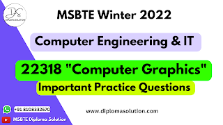 22318 Computer Graphics Important Questions for MSBTE Exam