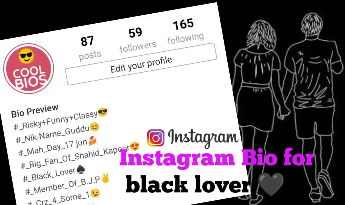 Instagram Bio for Black Lover | 🖤2023 - Attitude & Stylish Bio ...