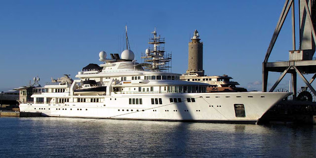 Tatoosh superyacht, IMO 1006336, port of Livorno