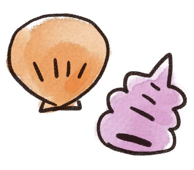 貝のイラスト ゆるかわいい無料イラスト素材集 貝のイラスト ゆるかわいい無料イラスト素材集