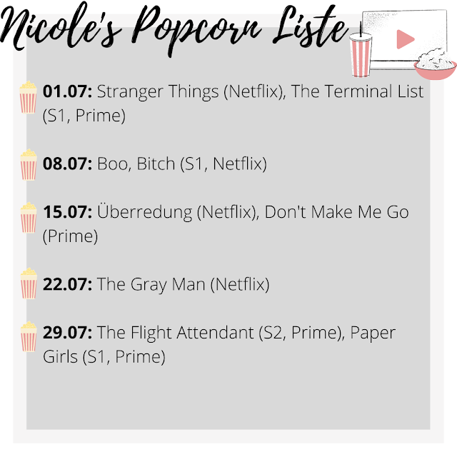 Popcorn Liste Juli, Filme Serien Streaming Juli, Streaming Neuheiten Juli