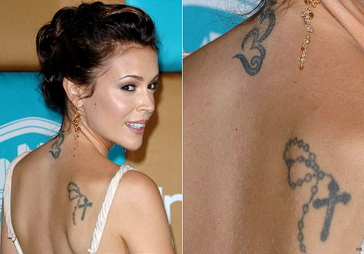 Tattoo Beauties Alyssa Milano She may be Romantically Challenged