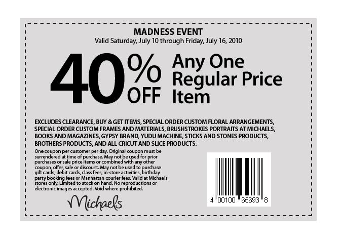 Please check below Michaels Printable Coupons 2011 that are available on 