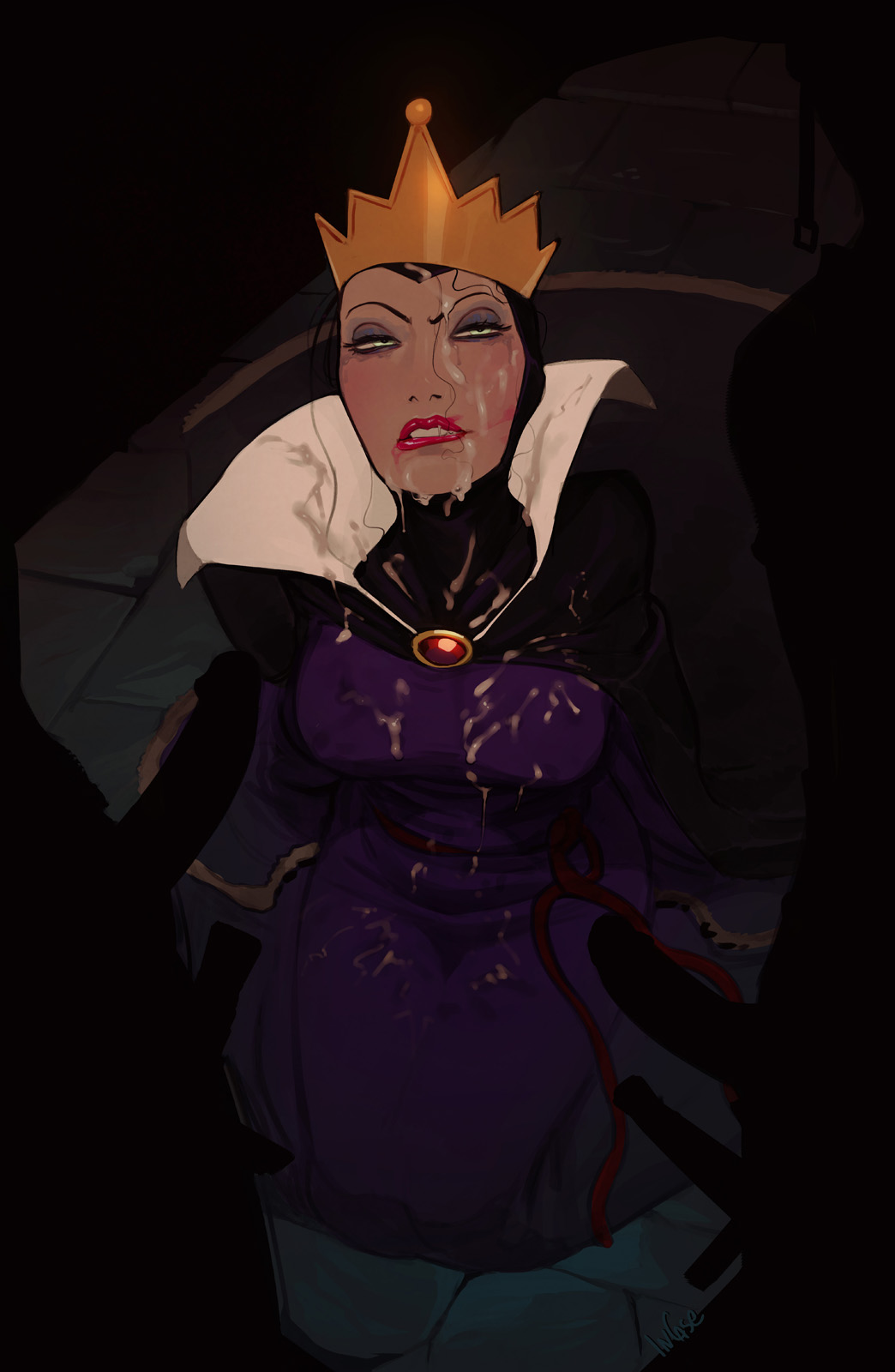 Her Best Face Drawn Evil Queen And Black Widow
