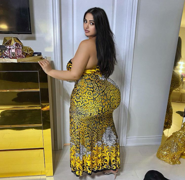 Canadian socialite Miss Diamond Doll excites fans after posting her curvaceous photo