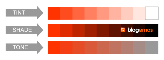 Pengertian Tint, Shade dan Tone Warna Lengkap dg Contoh